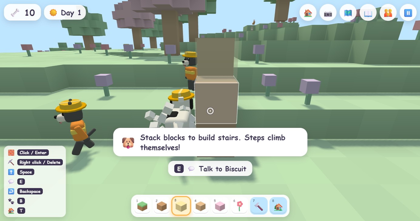 Blocks stacked into steps